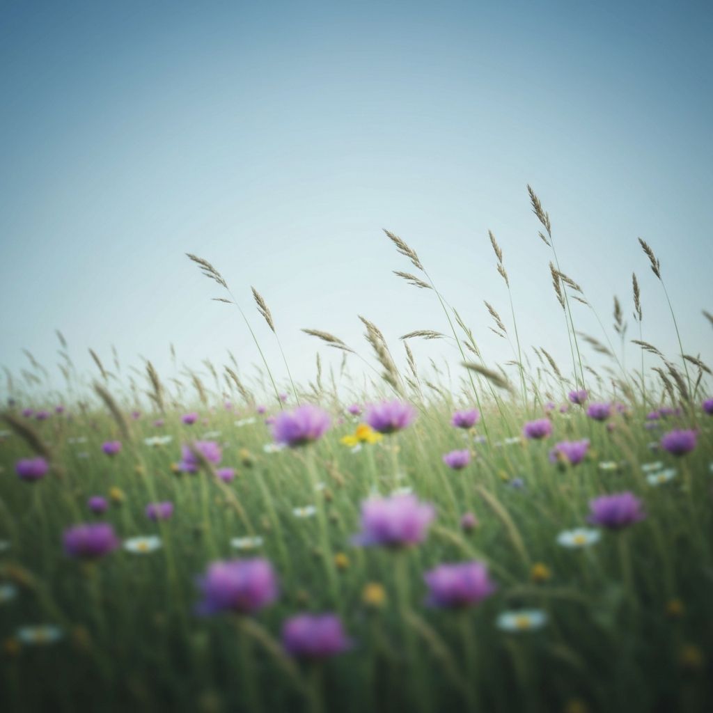 Paysage naturel flou suggérant la relaxation et le repos visuel